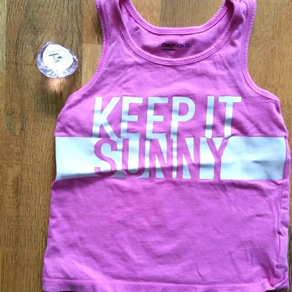 GAP Girls 3 Pack Tank Tops Size XS (4-5)- Turquoise, Pink, Red‎
